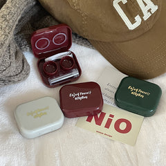 Estuche para lentes de contacto de colores retro