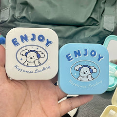 Estuche para lentes de contacto con diseño de cachorro, moderno y genial