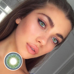 Lentes de contacto de color azul Himalaya