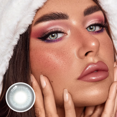 Lentes de contacto de color azul claro Himalaya con prescripción médica