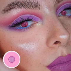 Lentes de contacto de color rosa Demon Slayer Rose Bloom para cosplay