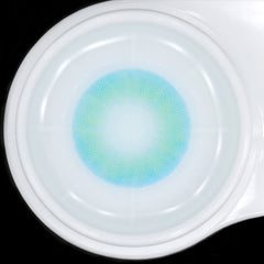 Lentes de contacto de color azul claro polar con prescripción médica
