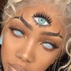 Lentes de contacto de malla blanca de color para Halloween