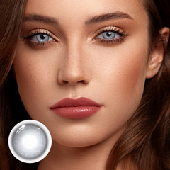 Lentes de contacto de color azul geranio