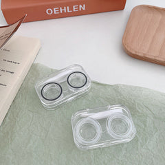 Transparent Ins Style Simple and Compact Colored Contact Lens Case