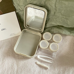 Estuche para lentes de contacto de color tulipán con pintura al óleo Ins