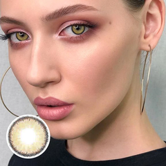 Lentes de contacto de color marrón caramelo de primera calidad con prescripción médica