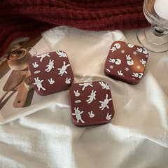 Estuche para lentes de contacto color vino tinto con diseño de nicho INS