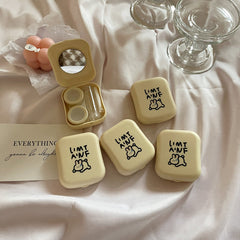 Estuche para lentes de contacto de colores, estilo coreano, para niñas.