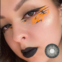 Lentes de contacto de color con prescripción del Triángulo del Diablo de Amazonia, color negro