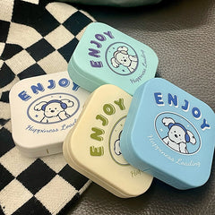 Estuche para lentes de contacto con diseño de cachorro, moderno y genial