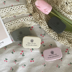 Estuche para lentes de contacto de colores estilo francés perezoso