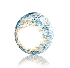 Lentes de contacto de color azul de tres tonos