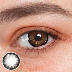 Lentes de contacto de color con prescripción de café para Cosplay Big Eye Girl