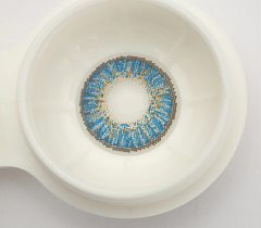 Nuevas lentes de contacto graduadas de color azul gema de 3 tonos