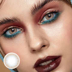 Lentes de contacto de color marrón grisáceo con prescripción de Pure Nature