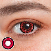 Lentes de contacto de color rojo con prescripción de Cosplay Queen
