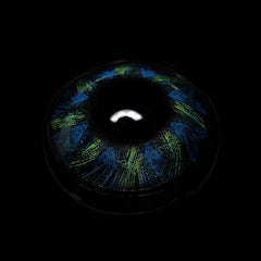 Lentes de contacto de color azul limón con prescripción de Cosplay