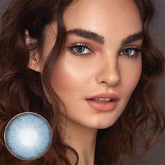 Lentes de contacto de color azul amanecer