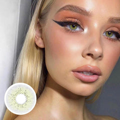 Lentes de contacto de color gris cielo océano con prescripción médica