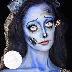 Lentes de contacto de color con prescripción de Halloween White Block