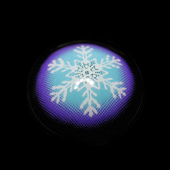 Lentes de contacto de color azul copo de nieve para cosplay