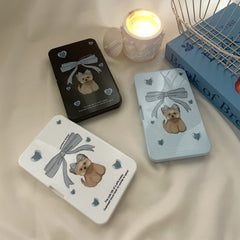 Estuche para lentes de contacto de colores Bowtie West Highland Dog