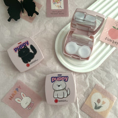 Estuche para lentes de contacto de colores, sencillo y bonito