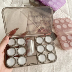 Estuche para lentes de contacto de colores estilo retro frío Ins