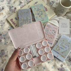 Estuche para lentes de contacto de colores Mirror Lazy Cats