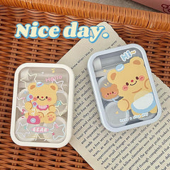 Estuche para lentes de contacto de colores con diseño de oso de Blue Apron