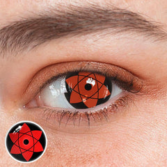 Lentes de contacto de color rojo para cosplay Sharingan Uchiha Sasuke
