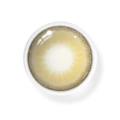 Lentes de contacto de color marrón mantequilla