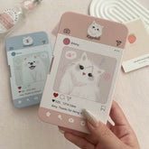 Estuche para lentes de contacto de colores con forma de gato pintado a mano