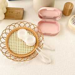 Estuche para lentes de contacto de colores lindo y dulce