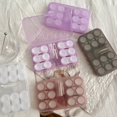 Estuche para lentes de contacto de colores estilo retro frío Ins