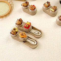 Estuche para lentes de contacto color café con leche