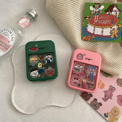 Estuche para lentes de contacto de colores, versión coreana
