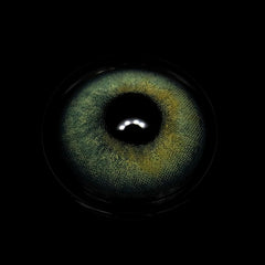 Lentes de contacto de color verde piña