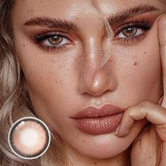 Lentes de contacto de color rosa y marrón Kohaku