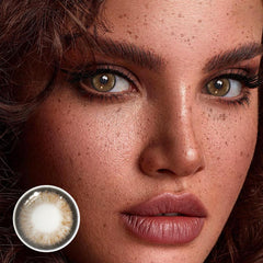 Lentes de contacto de color Kohaku Brown con prescripción médica