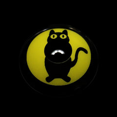 Lentes de contacto de color negro con diseño de gato de Halloween