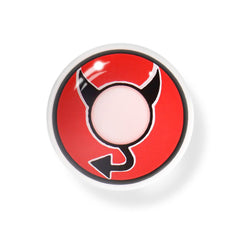 Lentes de contacto de color rojo del pequeño diablo de Halloween