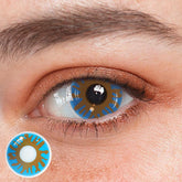 Lentes de contacto de color azul Halloween Crack