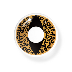 Lentes de contacto de color marrón con diseño de leopardo y ojos de gato para cosplay