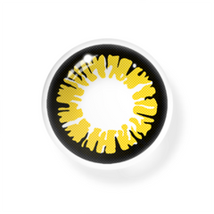 Lentes de contacto de color amarillo para cosplay cyberpunk