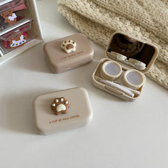 Estuche para lentes de contacto de color Milktea 