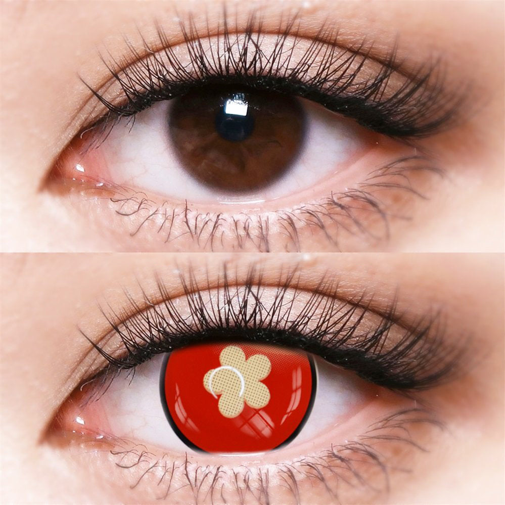 Lentes de contacto de color rojo Cosplay Hutao 