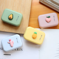 Estuche para lentes de contacto de colores simples con forma de pez INS 