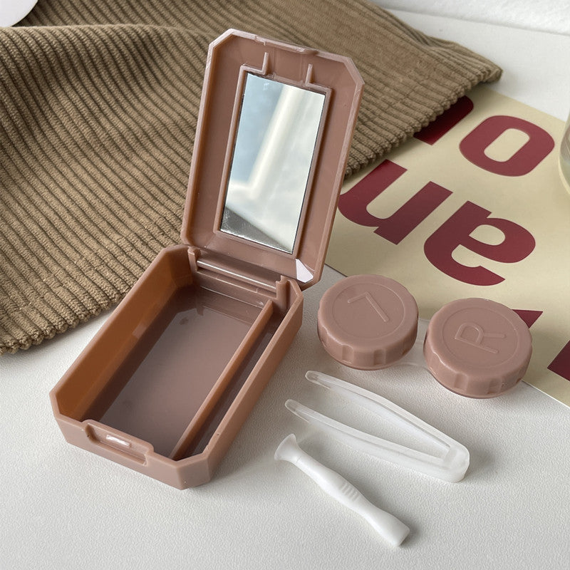 Estuche para lentes de contacto de color crema Shengqiao 